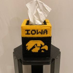 Last one! Handmade Iowa Hawkeyes Tissue Box Cover